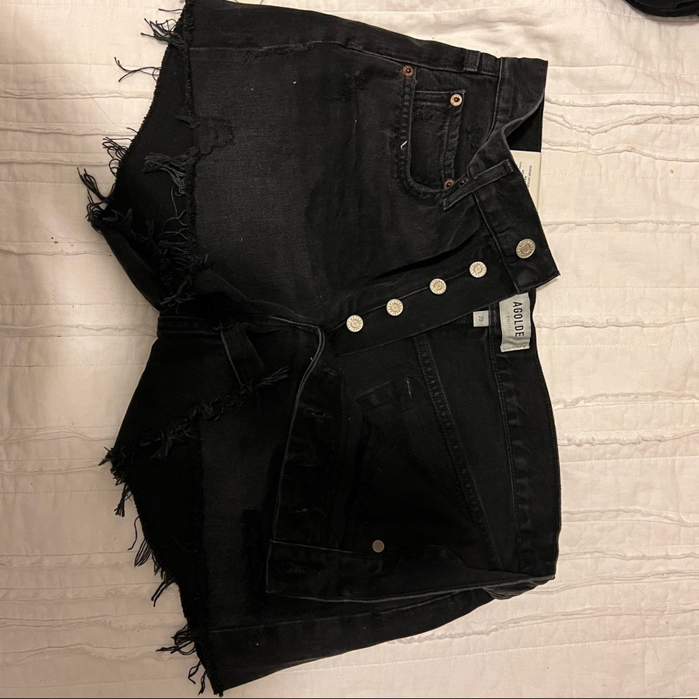 AGOLDE black parker shorts